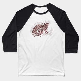 Cat illustration in tattoo style Baseball T-Shirt